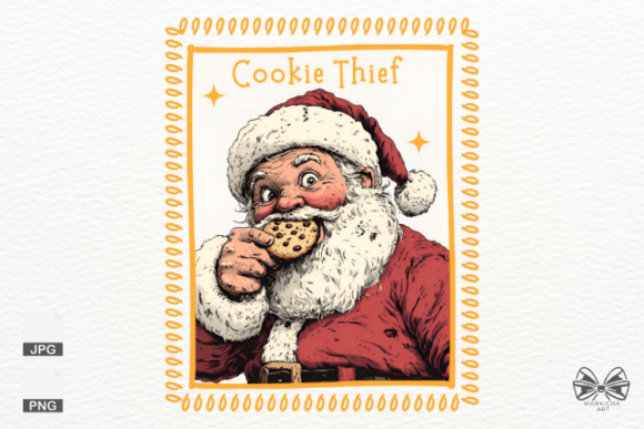 Bringing Holiday Cheer to Life with the Baking Santa Christmas Stamp PNG