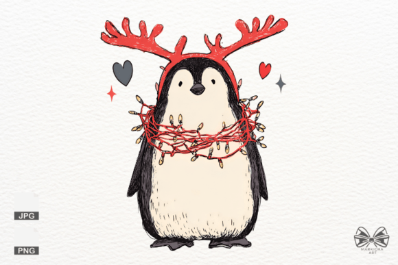Christmas Penguin PNG Clipart