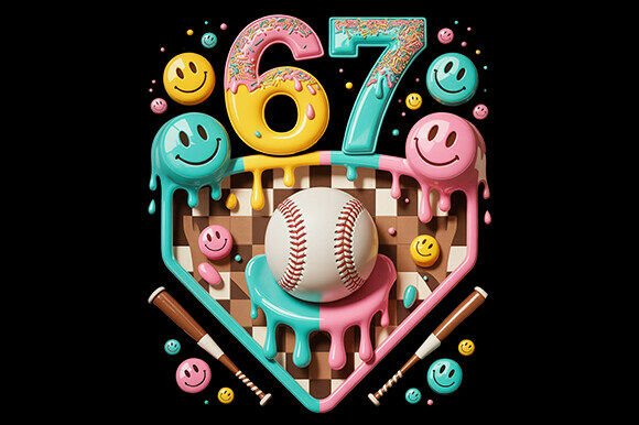 Colorful Baseball 6th 7th Birthday PNG: A Creative Tool for Every Project