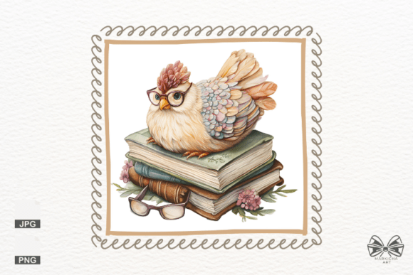 Evaluating the Coquette Chicken Reading Png Clipart for Professional Design Workflows