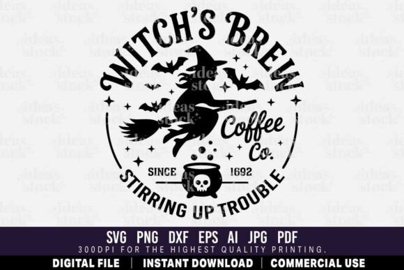 Spooky Season Sips: Bringing the Witch's Brew Coffee Co. Halloween SVG to Life