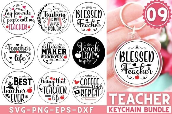 Streamlining Educator Appreciation: A Workflow Guide to the Teacher Keychain Quotes SVG Bundle