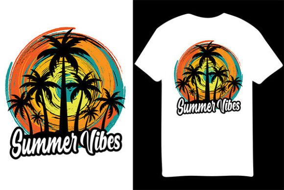 Summer Vibes T-shirt Design: A Trendsetting Vector Typography Masterpiece