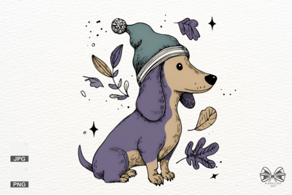 Whimsy Christmas Dog Png Clipart